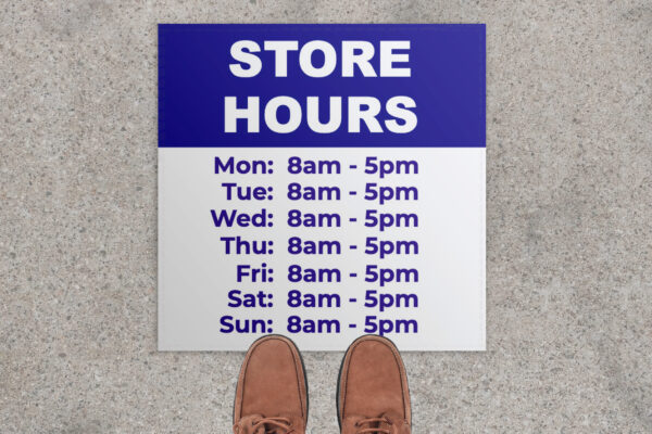 Floor Graphic mockup on neutral background