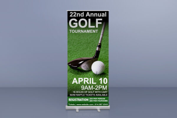 Retractable Banner mockup on neutral background
