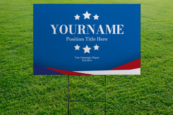 Yard Sign mockup on neutral background